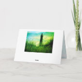 箴言20:7聖書の一節 父の日、灯台 カード (裏面)