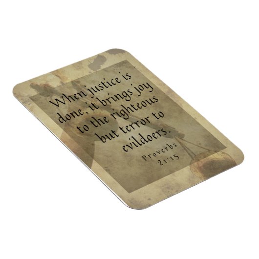 箴言21:15正義は義に喜びを与える マグネット (右側)