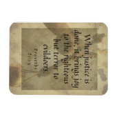 箴言21:15正義は義に喜びを与える マグネット (横)