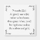 箴言22:1 マグネット (正面)