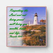 箴言22:4 フォトプラーク (正面)