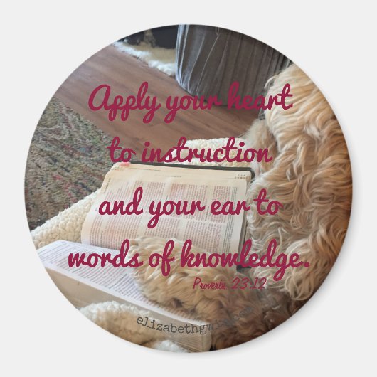 箴言23:12磁石 マグネット (正面)