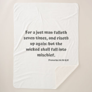 箴言24:16 KJV聖句聖なる書物、 経典 シェルパブランケット