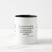 箴言24:16 KJV聖書の聖なる書物、 経典二音マグカップ マグカップ (中央)