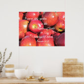 箴言25:11言葉は話上手に… ポスター (キッチン)