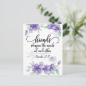 箴言27:17友だちが心を研ぐ ポストカード (スタンド正面)