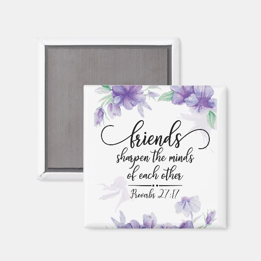 箴言27:17友だちが心を研ぐ マグネット (正面/裏面)