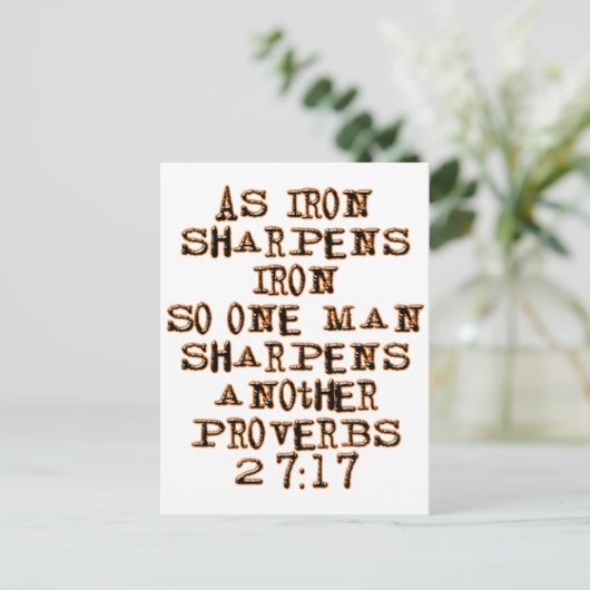 箴言27:17 ポストカード (スタンド正面)