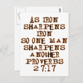 箴言27:17 ポストカード (正面/裏面)