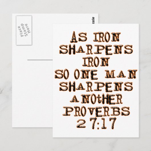 箴言27:17 ポストカード (正面/裏面)