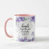 箴言27:9甘い友情が魂をリフレッシュ マグカップ (左)