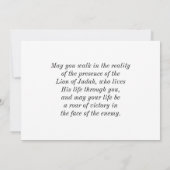 箴言28:1ライオンはっきりしたフラットカードとしての義 (裏面)