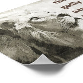 箴言28:1ライオンズはっきりしたポスター ポスター (角)