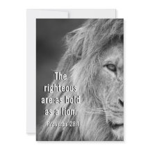 箴言28:1義ははっきりした獅子のカード