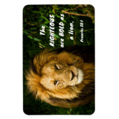 箴言28:1義ははっきりした獅子聖書である マグネット (縦)