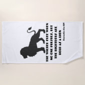 箴言28:1聖句引用文KJVビーチタオル ビーチタオル (正面)