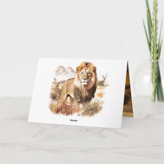 箴言28:1聖書の義ははっきりした獅子である カード (裏面)