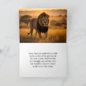 箴言28:1聖書の義ははっきりした獅子である カード (内部)