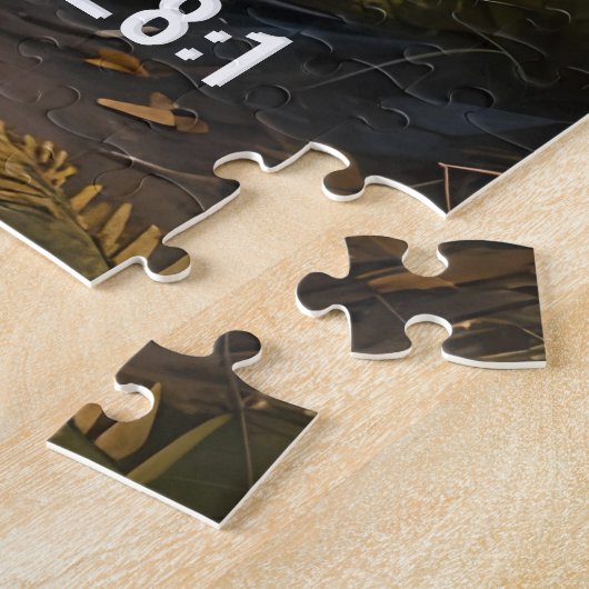 箴言28:1聖書の義ははっきりした獅子である ジグソーパズル (側面)