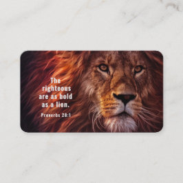 箴言28:1聖書の義ははっきりした獅子である 名刺