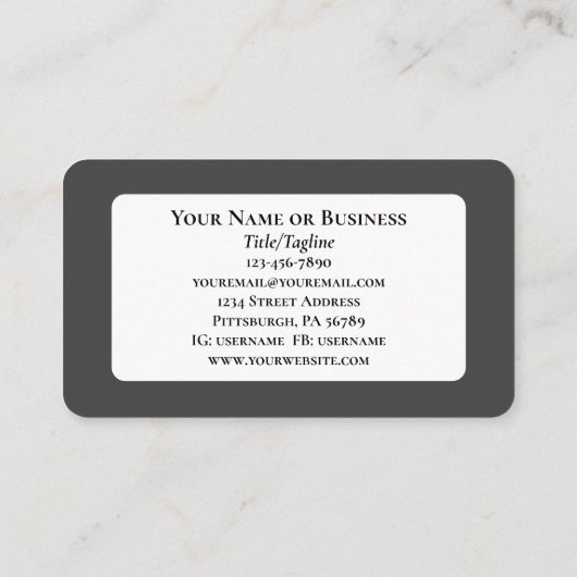 箴言28:1聖書の義ははっきりした獅子である 名刺 (裏面)