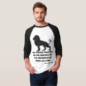 箴言28:1聖書の聖句引用文KJV男性3/4 Tシャツ (正面フル)