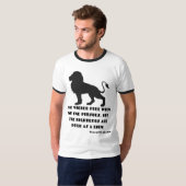 箴言28:1聖書の詩引用文KJVメンズリンガー Tシャツ (正面フル)