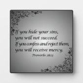 箴言28:13 フォトプラーク (正面)