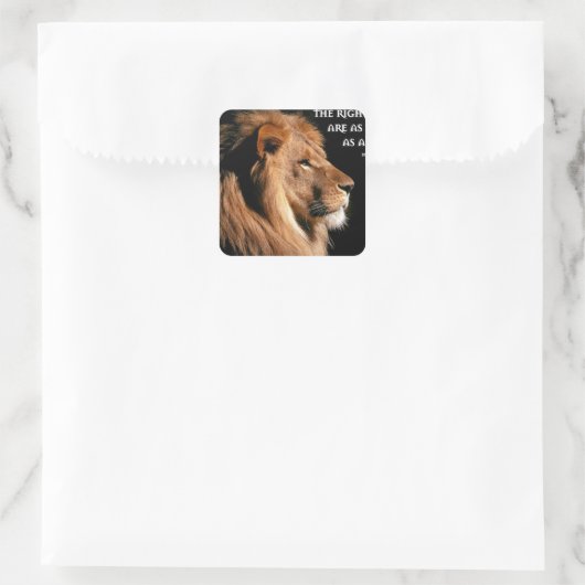 箴言28:1 スクエアシール (バッグ)