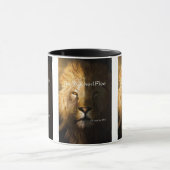 箴言28:1 KJV聖書の引用文二音マグカップ マグカップ (中央)