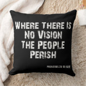 箴言29:18聖書の節KJV引用文 クッション (ブランケット)