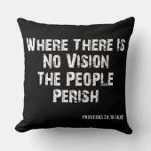 箴言29:18聖書の節KJV引用文 クッション (正面)