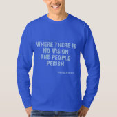 箴言29:18聖書の聖句KJV引用文メンズ Tシャツ (正面)