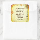 箴言29:25人の聖句への恐れ スクエアシール (バッグ)