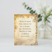 箴言29:25人の聖句への恐れ ポストカード (スタンド正面)