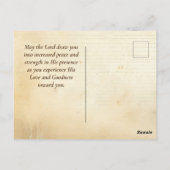 箴言29:25人の聖句への恐れ ポストカード (裏面)