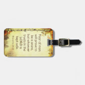 箴言29:25人の聖句への恐れ ラゲッジタグ (正面横)