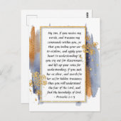 箴言2:1-5知恵に耳を傾ける ポストカード (正面/裏面)