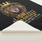 箴言30:30 KJV聖書聖なる書物、 経典引用文 シェルパブランケット (3/4)