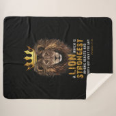 箴言30:30 KJV聖書聖なる書物、 経典引用文 シェルパブランケット (正面(横))