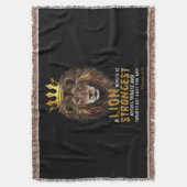 箴言30:30 KJV聖書聖なる書物、 経典引用文 スローブランケット (正面縦)