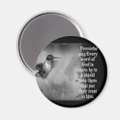 箴言30:5 Hummingbirdとの聖書聖なる書物、 経典 マグネット (正面/裏面)