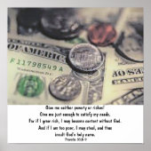 箴言30:8-9 ポスター (正面)