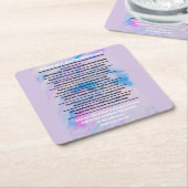 箴言31の女のリスト スクエアペーパーコースター (アングル)