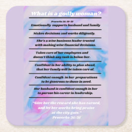 箴言31の女のリスト スクエアペーパーコースター