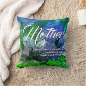 箴言31クリスチャンブルーフローラ母の日 クッション (ブランケット)