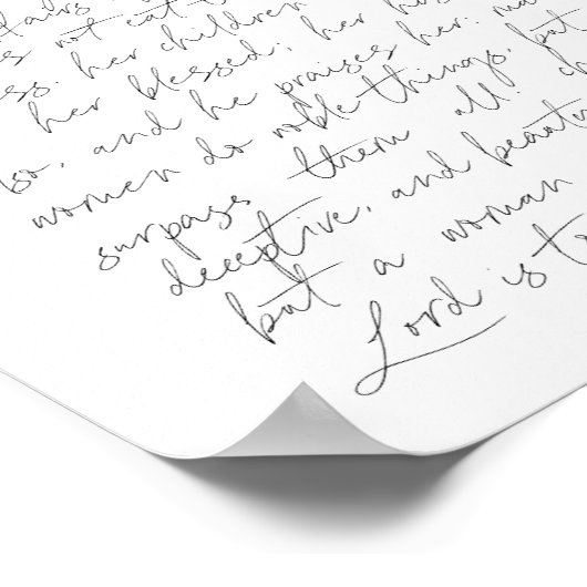 箴言31スクリプト ポスター (角)