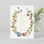 箴言31ワイルドフラワーフォイルデスクプリント 箔シーズンカード (立ち正面)