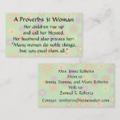 箴言31女の母カードgroovy呼び出しモダン コーリングカード (正面/裏面)