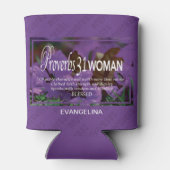 箴言31女パーソナライズされた性 缶クーラー (裏面)